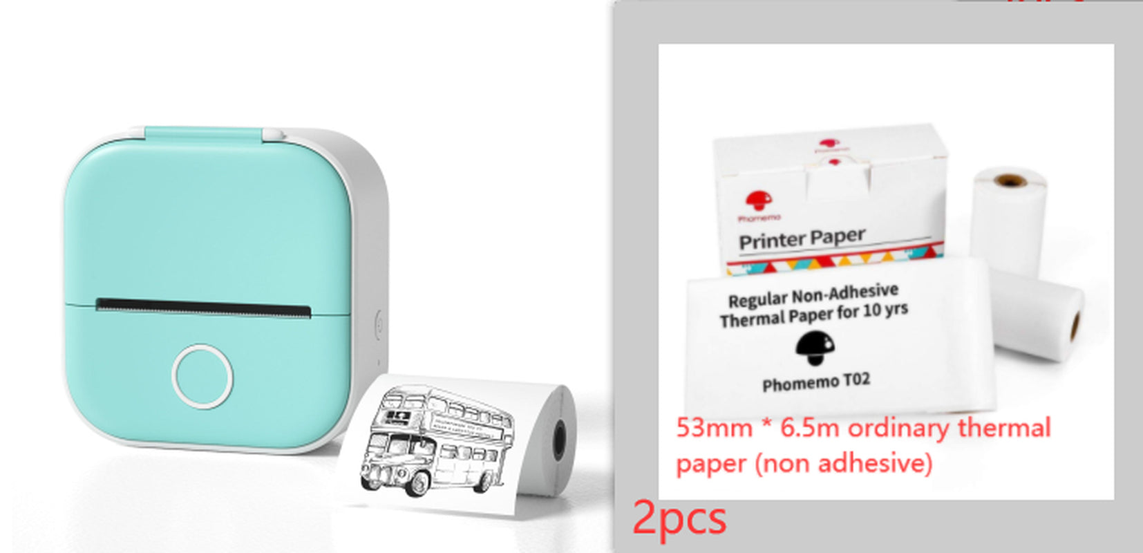 Portable Mini Thermal Label Printer Home Photo Printer Student Wrong Question Printer Bluetooth-Compatible Mini Label Printer Price Tag